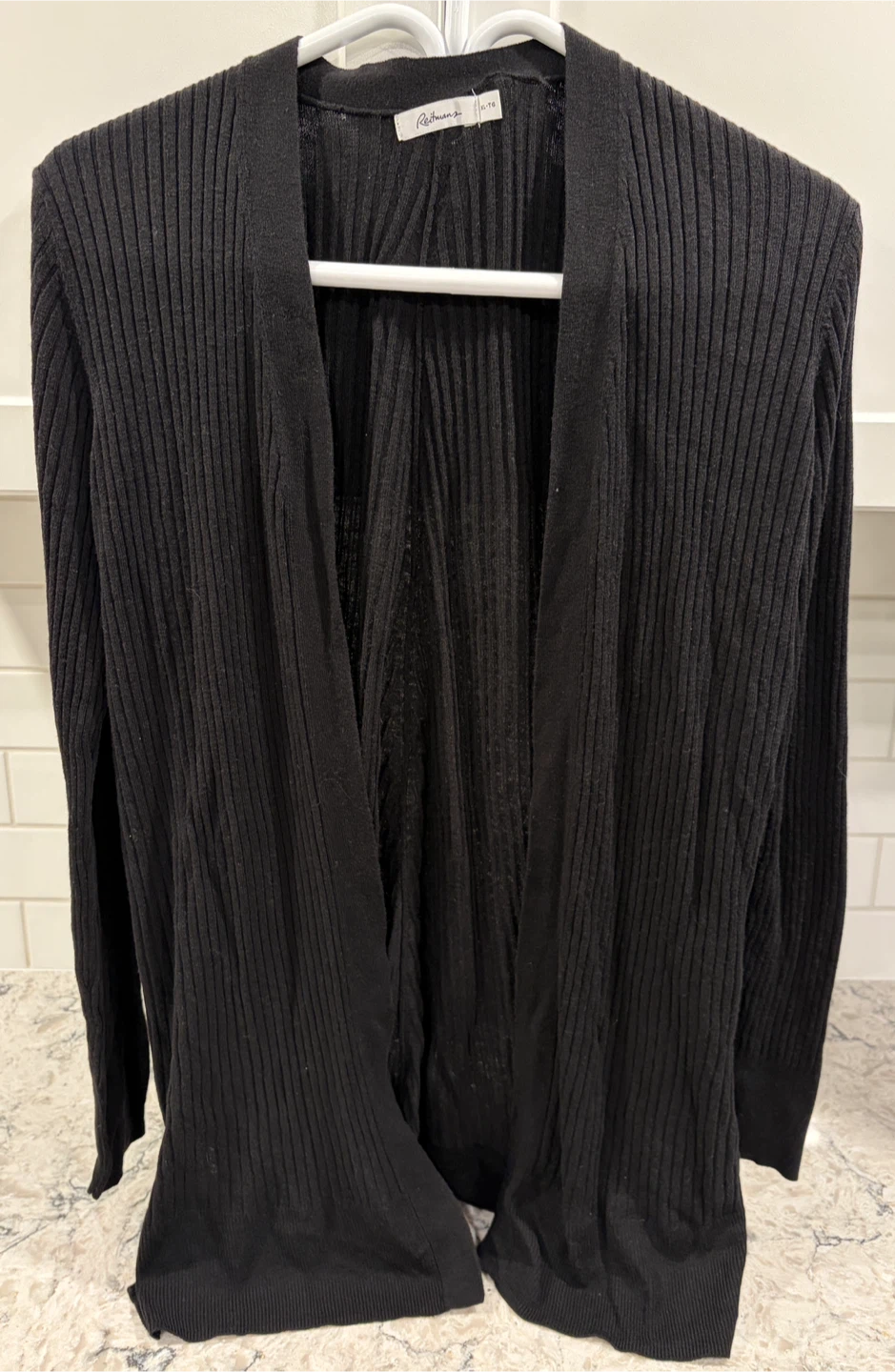 Women’s Reitmans Black Ribbed Knit Cardigan - XL