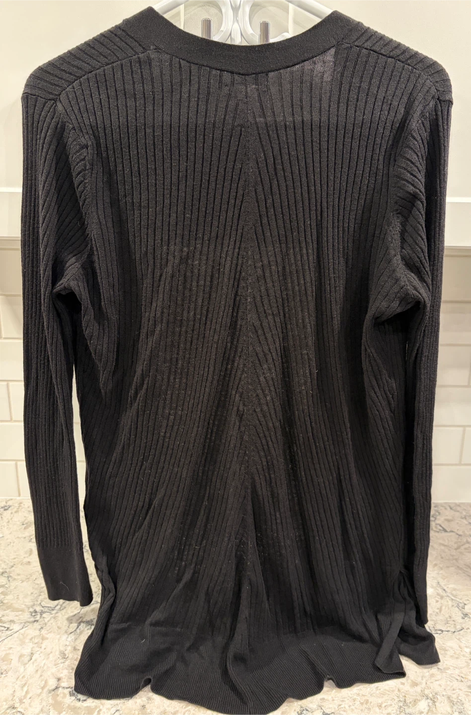 Women’s Reitmans Black Ribbed Knit Cardigan - XL - photo 2