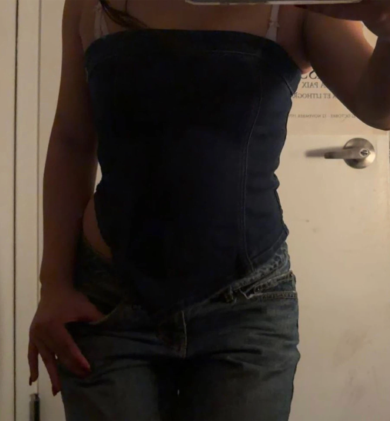 American eagle Jean sleeveless top
