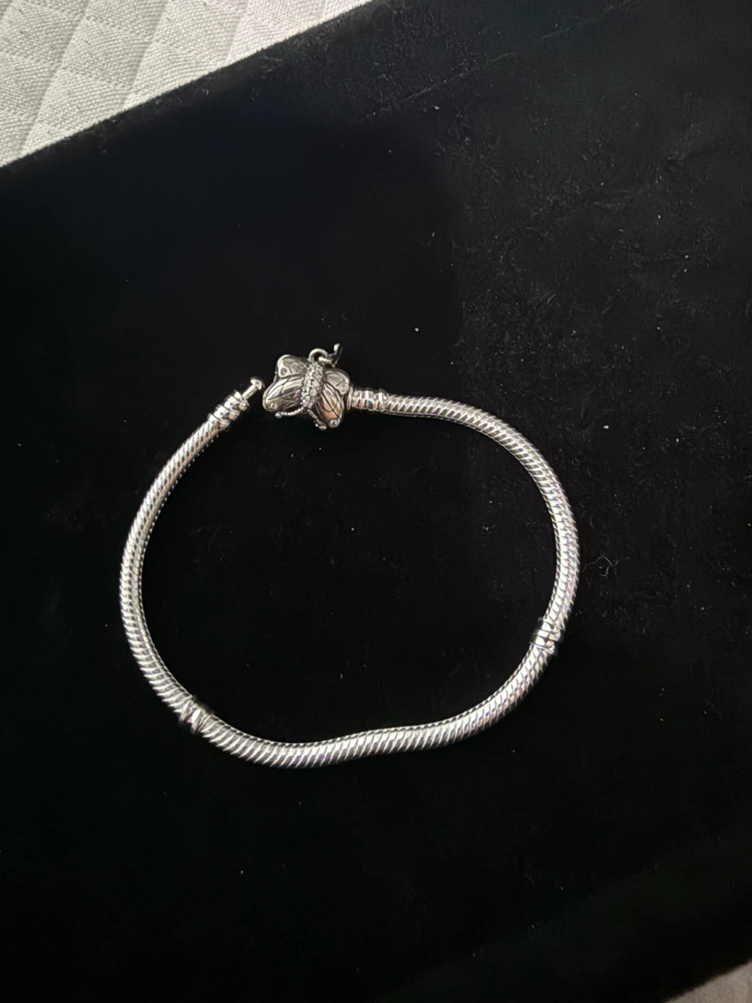 Pandora Sterling Silver Bracelet with Butterfly Clasp - photo 2