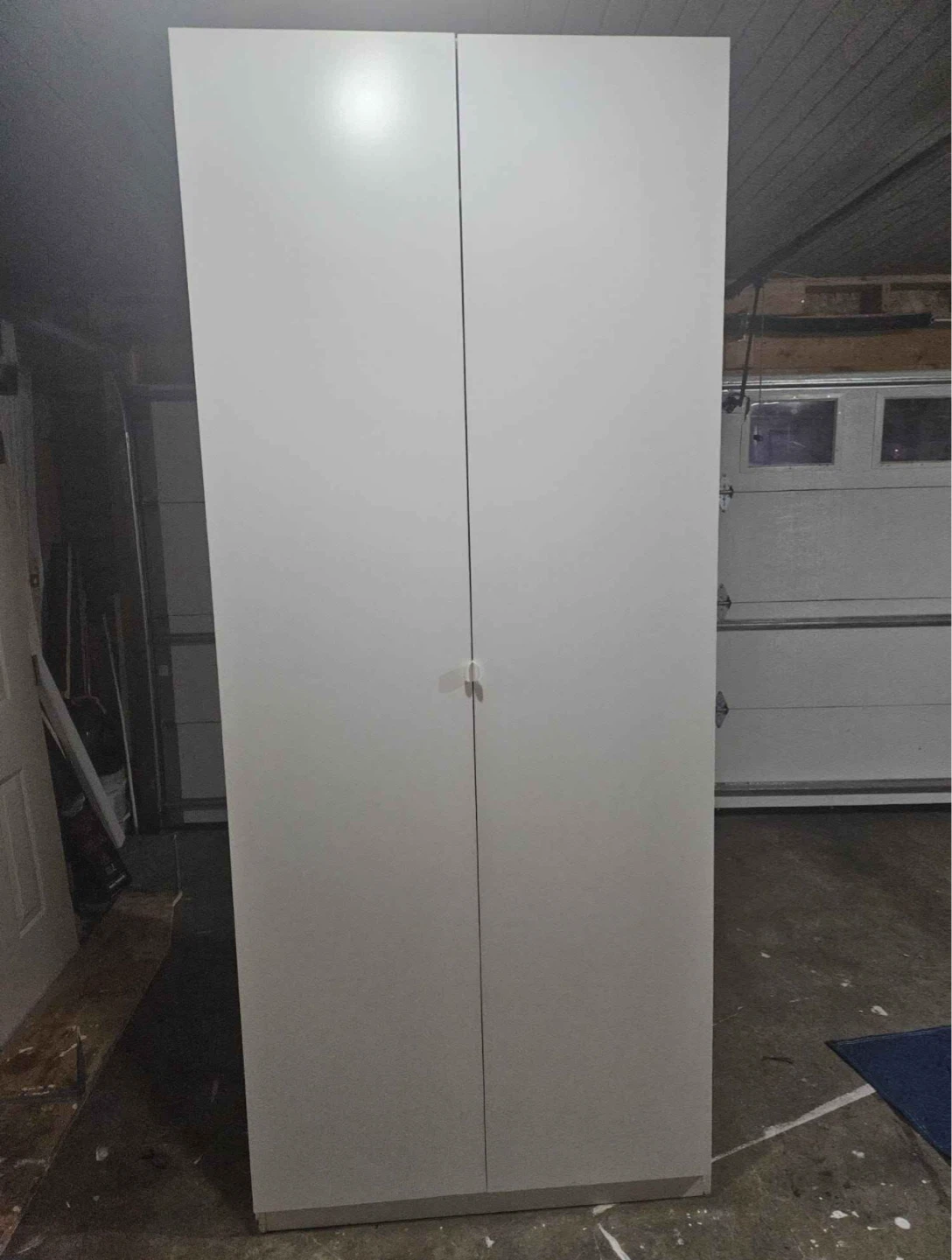 White Double Door Storage Cabinet/Wardrobe - photo 2