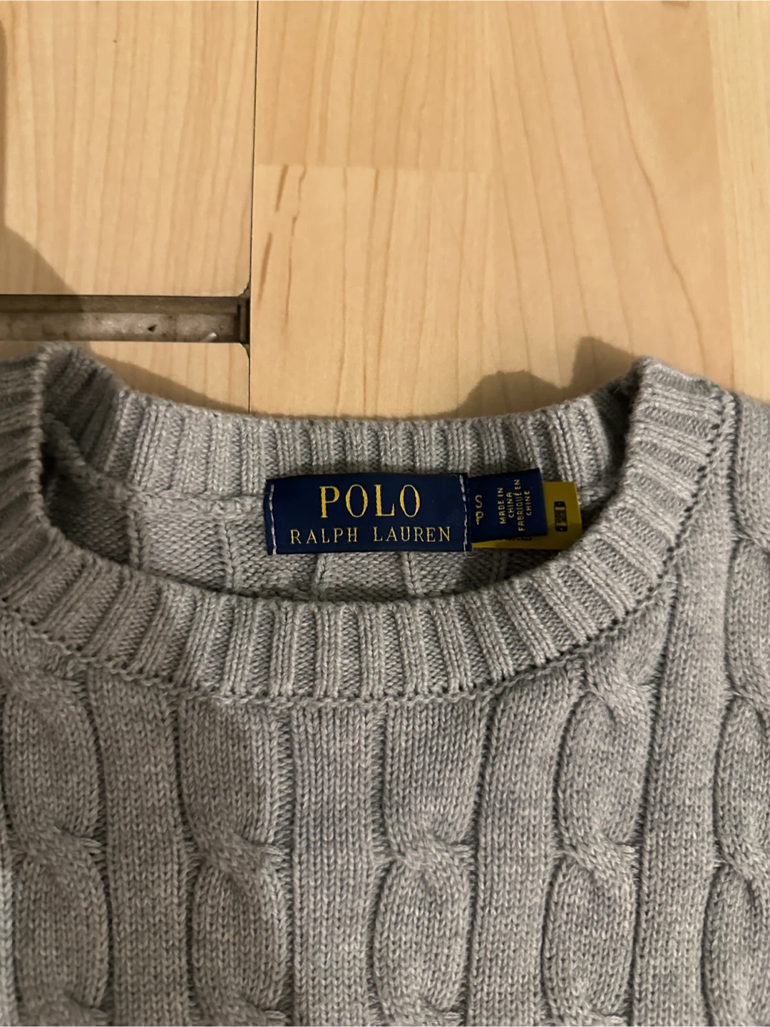 Polo Ralph Lauren Grey Cable Knit Sweater - photo 2
