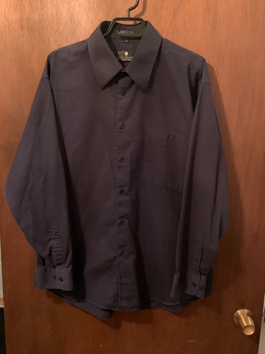 Bill Blass Men’s Dress Shirt 17 (34–35) – Black Label, Used Good