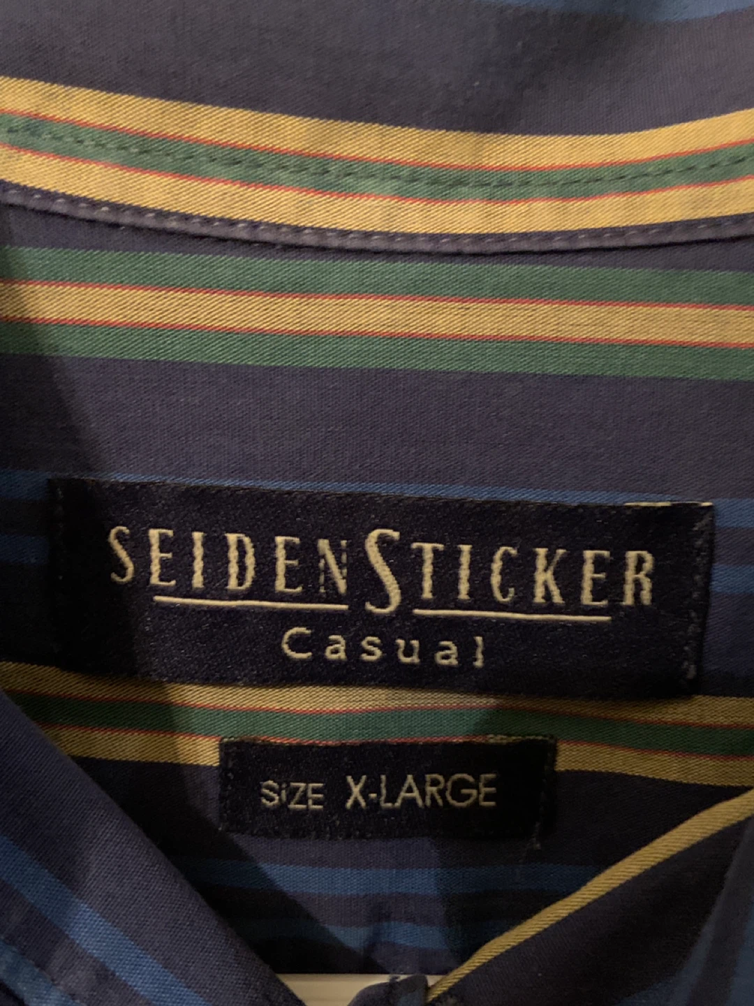 Seidensticker Men’s XL Button-Up Shirt – Blue Stripe, Used Good - photo 4