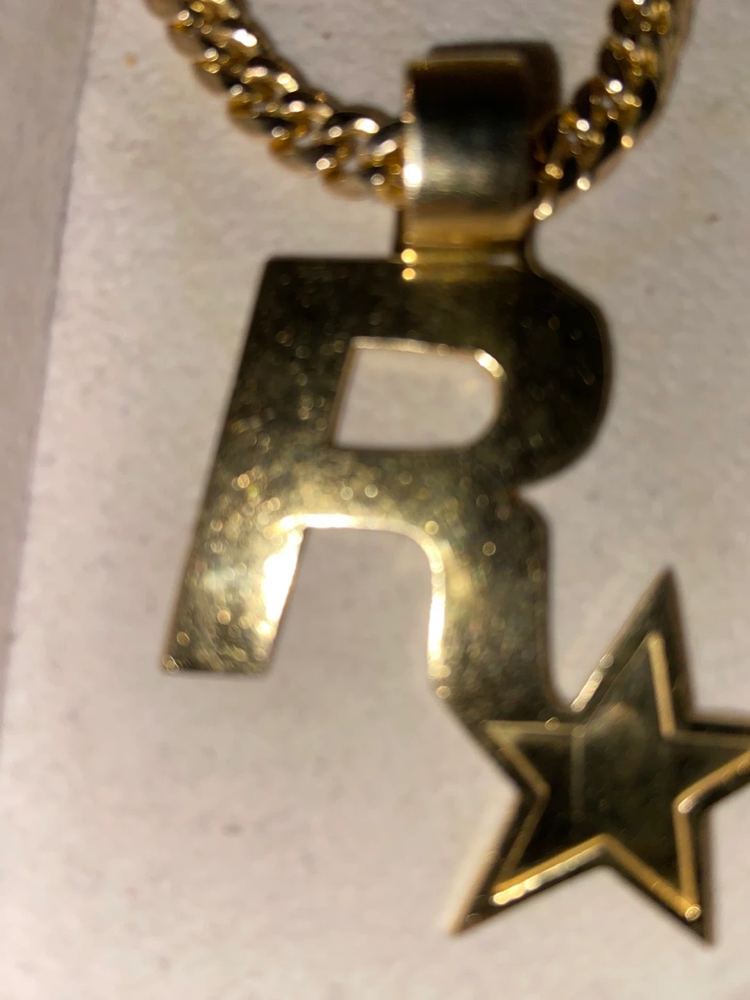 10K gold Rockstar pendant - photo 3