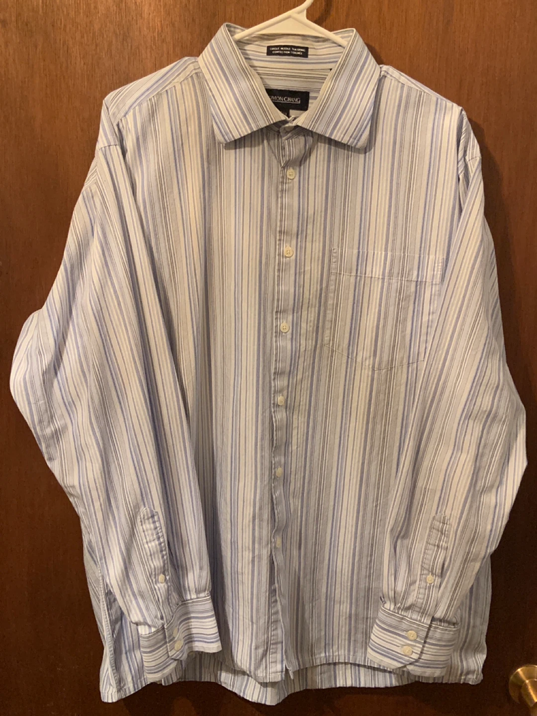 Simon Chang Formal Shirt – Blue Stripes, Ready to Wear