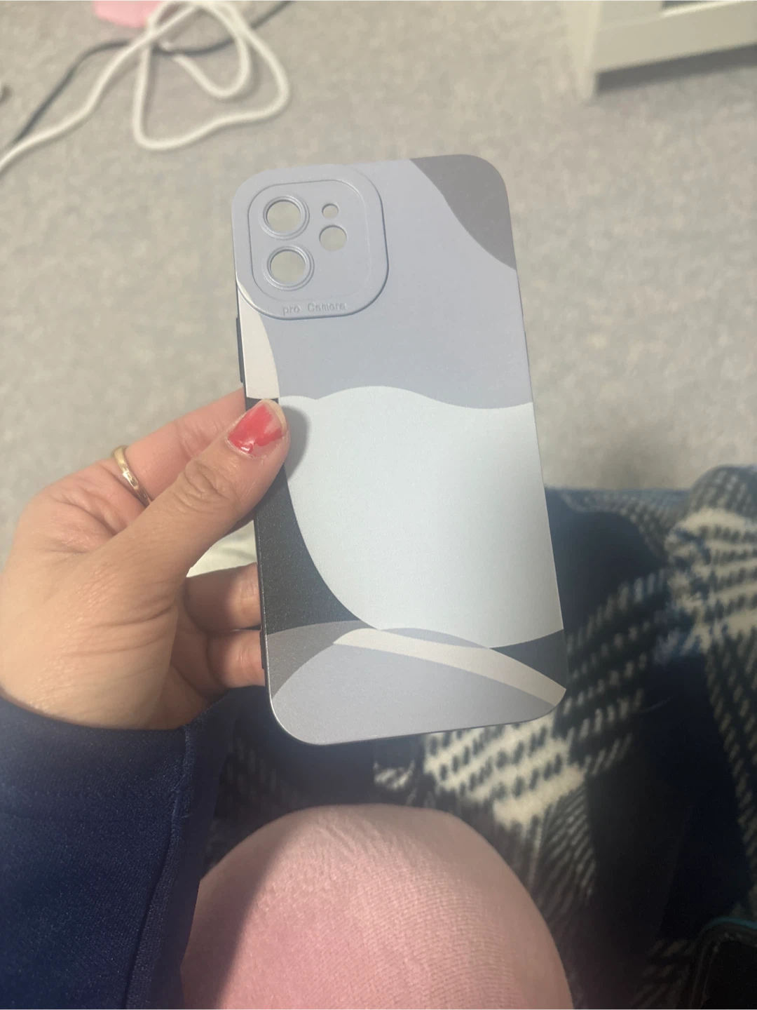 Grey Abstract Pattern Phone Case for iPhone 13 Pro