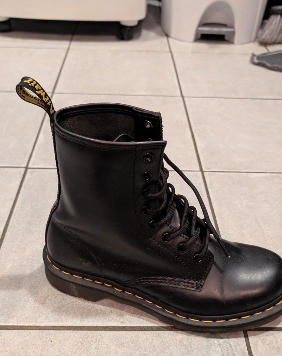 Dr. Martens Black Leather Combat Boots
