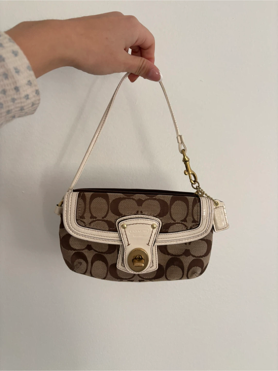 Coach Signature Monogram Wristlet
