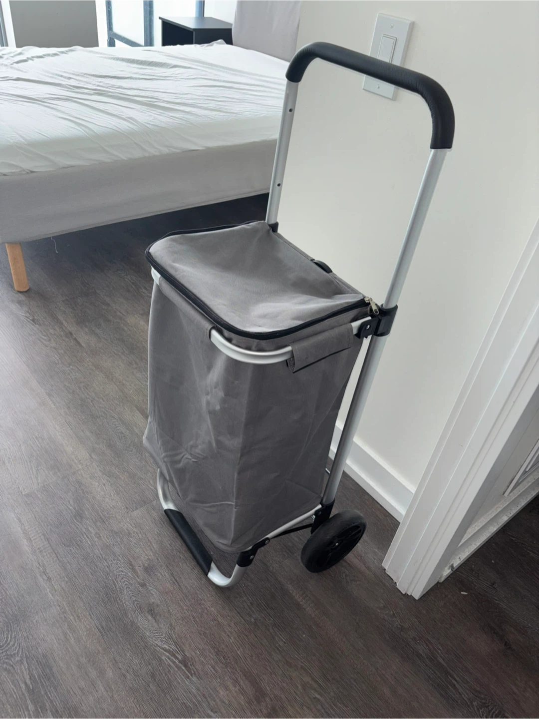 Grey Rolling Shopping Cart - photo 2