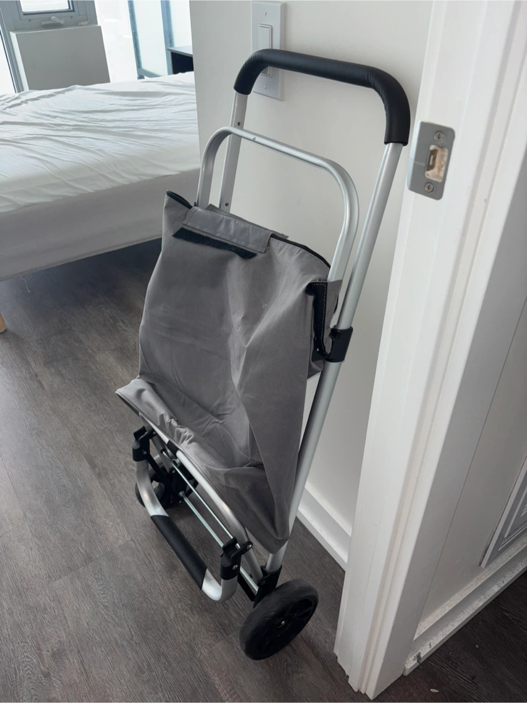 Grey Rolling Shopping Cart - photo 3