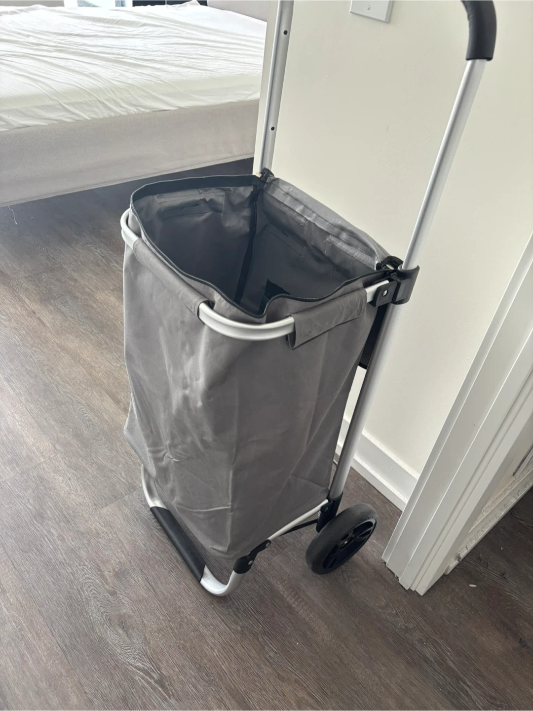 Grey Rolling Shopping Cart
