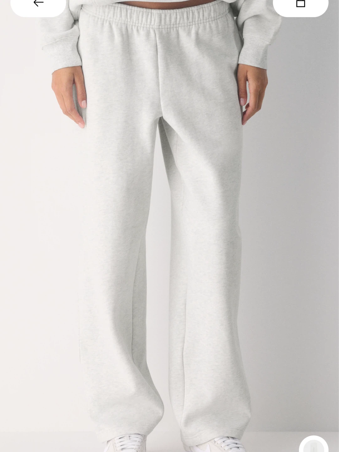 NEW LOOKING Aritzia Heather Cloud White Sweatpants Mega Small