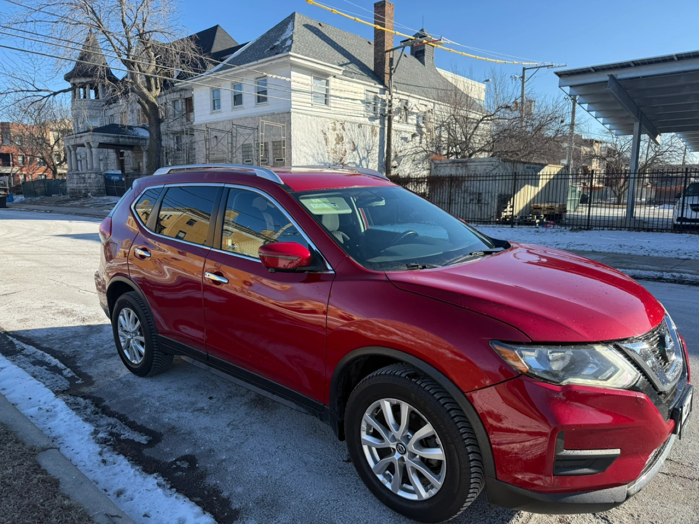 Red Nissan Rogue SV AWD SUV - photo 3