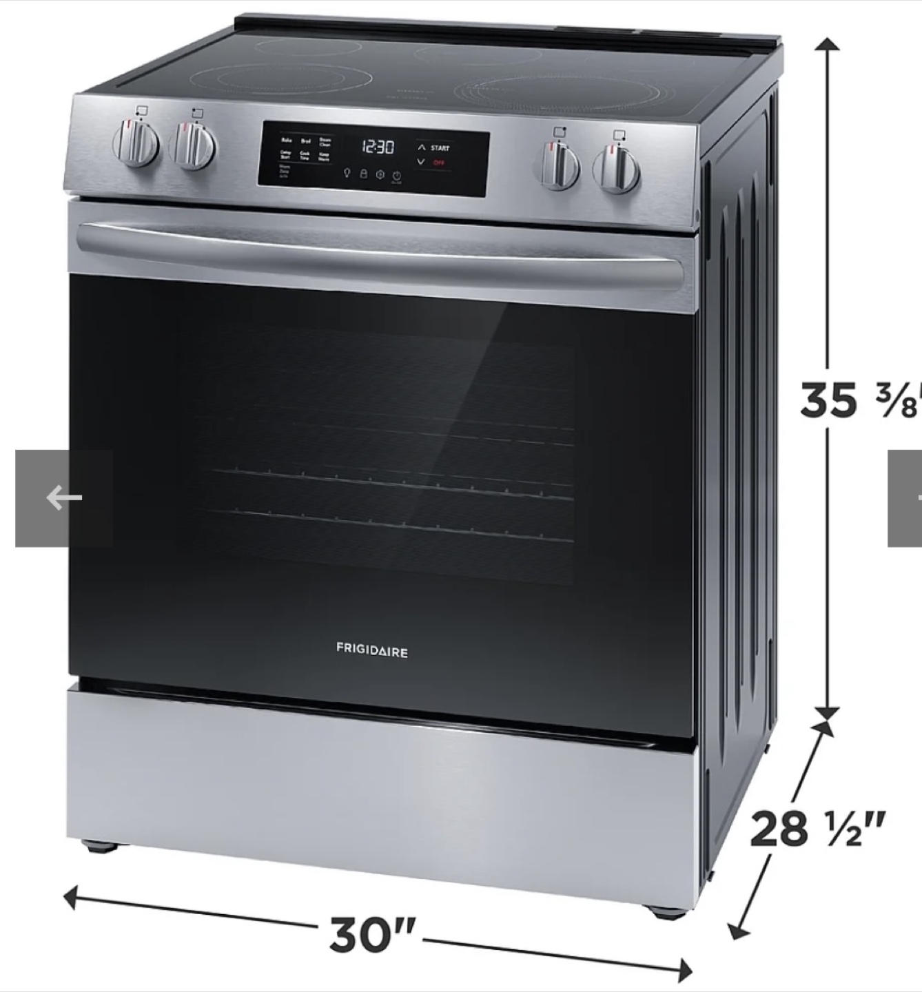 Frigidaire 30" Stainless Steel Electric Range - photo 3