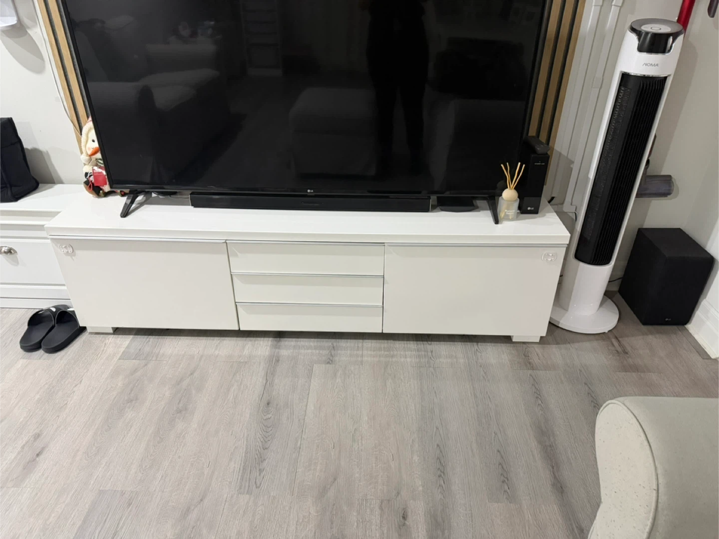 Ikea Besta White TV Stand with Drawers