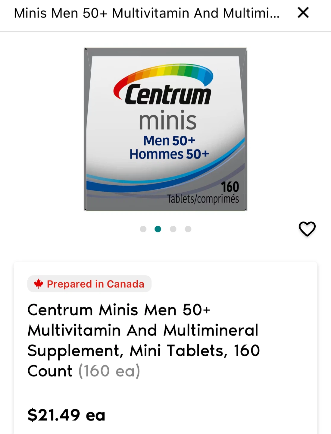 Centrum  mini Men 50+ /Women 50+ (160 tablets) - photo 4