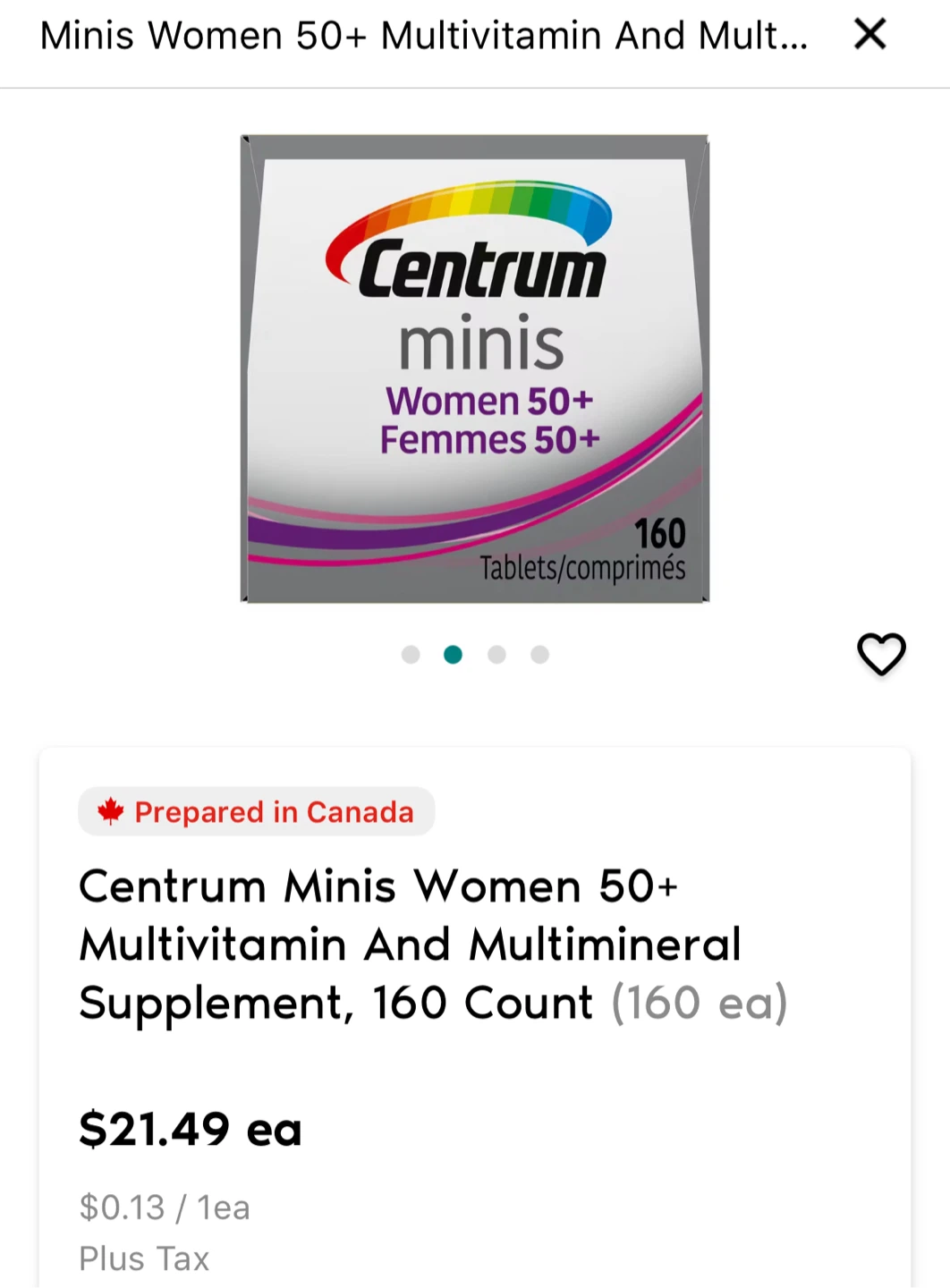 Centrum  mini Men 50+ /Women 50+ (160 tablets) - photo 3