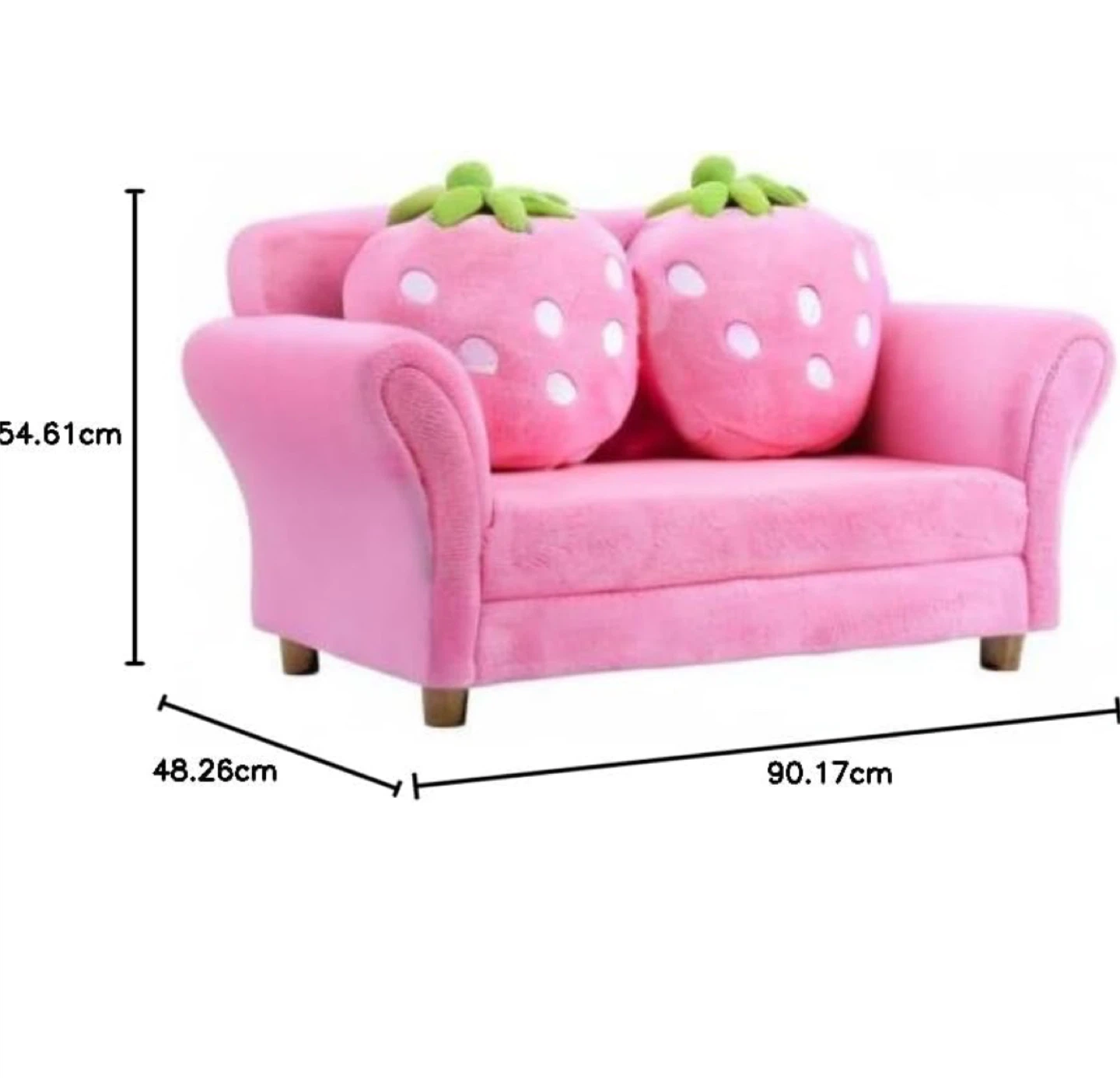 Pink Strawberry Kids Sofa - photo 3
