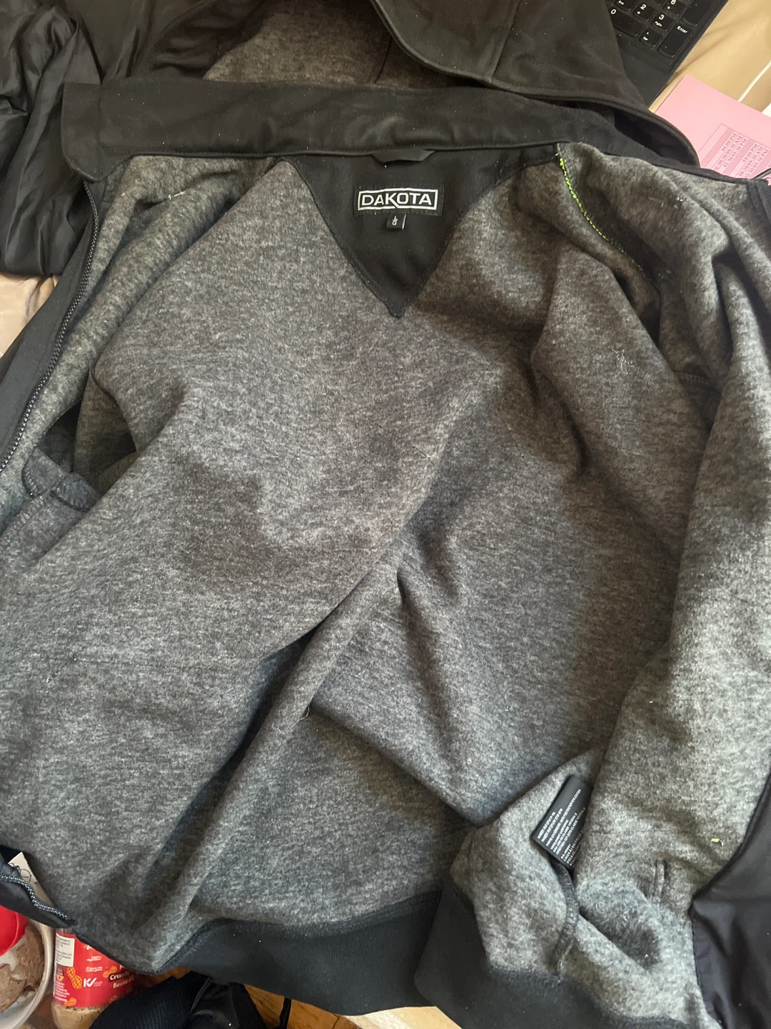 Dakota Black Work Jacket with Reflective Strips Size Medium