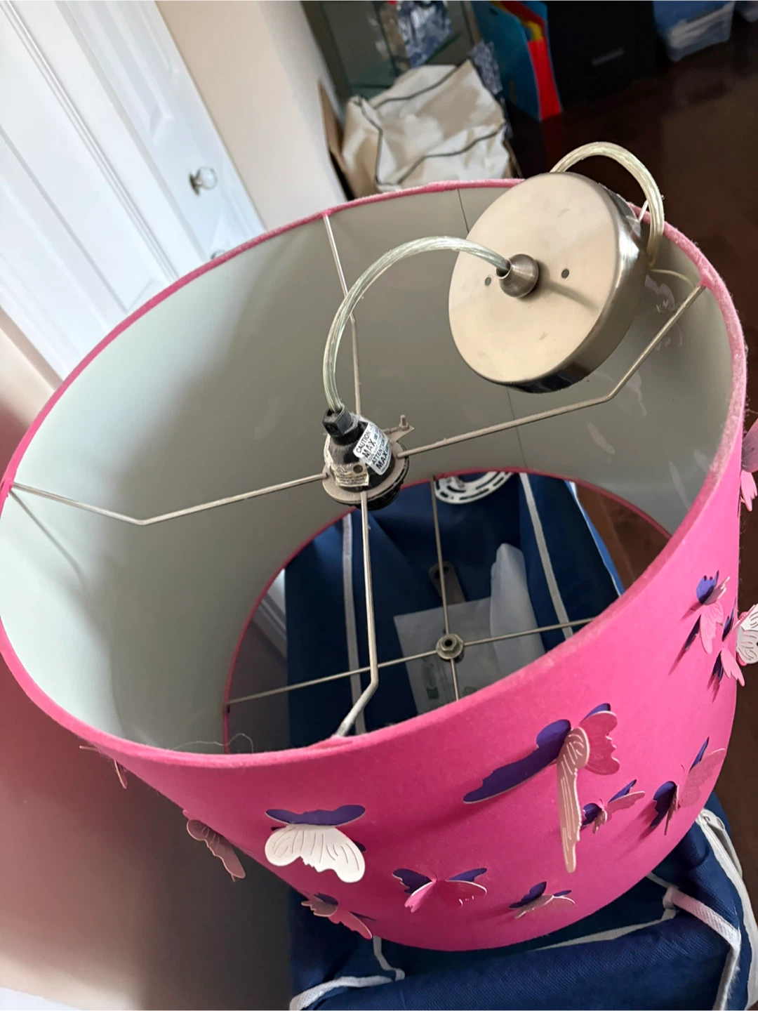 Pink Butterfly Lamp Shade - photo 3