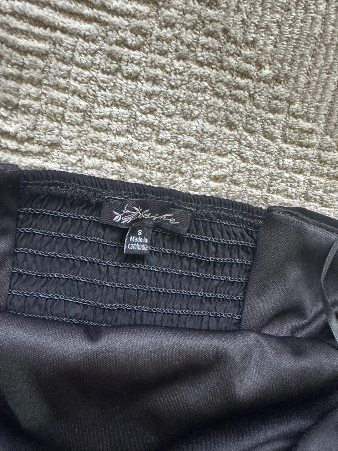 Black Strapless Peplum Top - photo 3