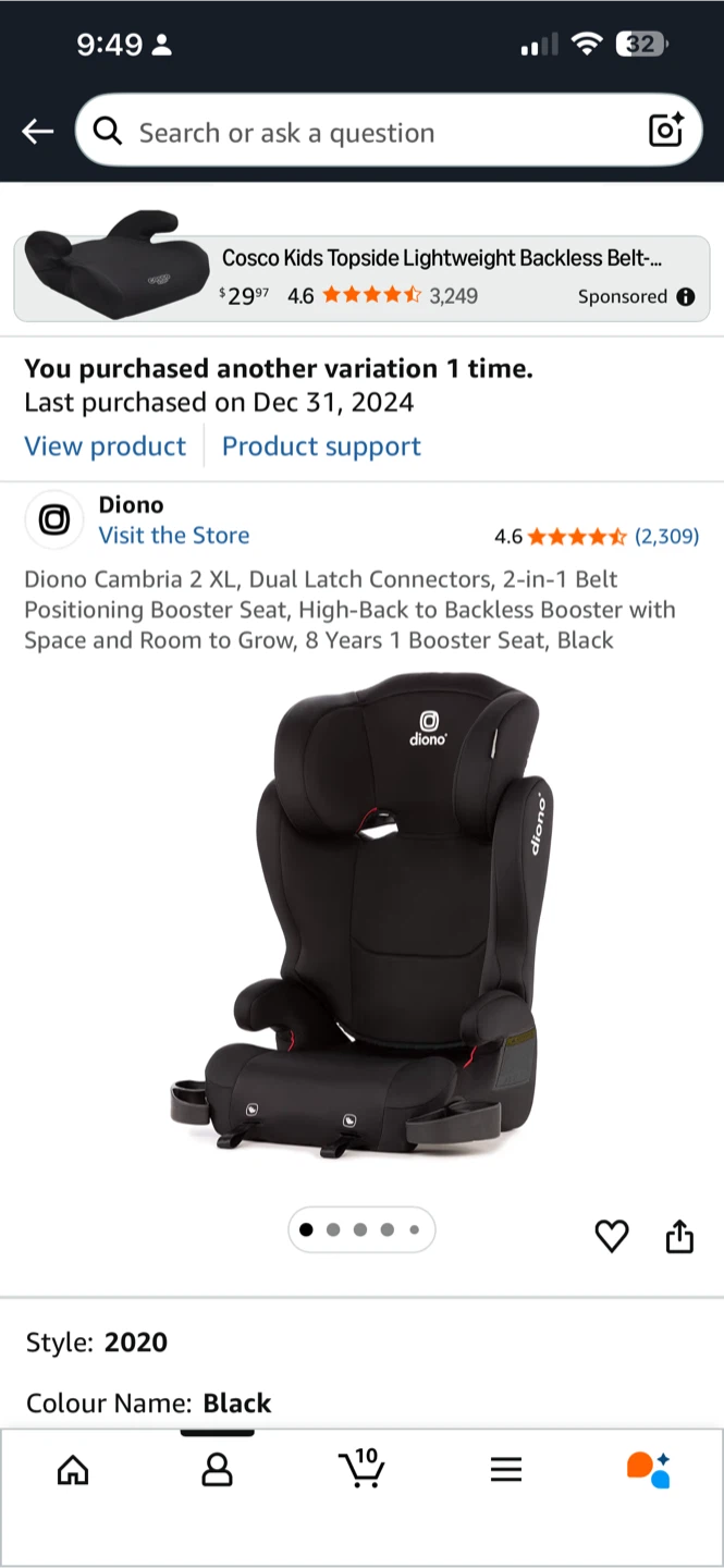 Diono Cambria 2 XL Booster Seat - Black