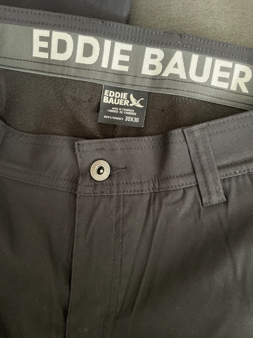New Eddie Bauer Men's Black Snow Pants 30x30 - photo 3