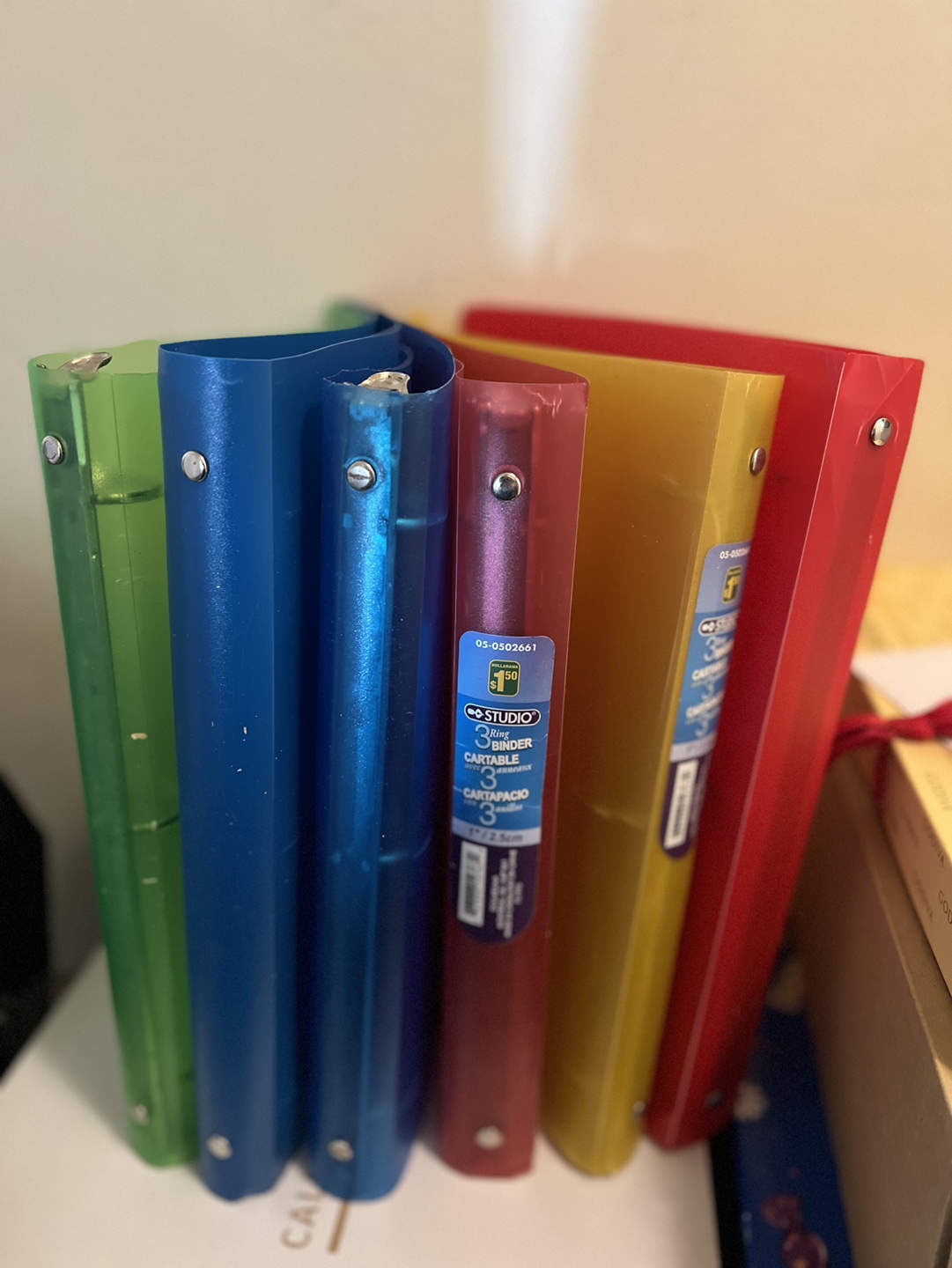 Studio 3-Ring Binders (Set of 6)