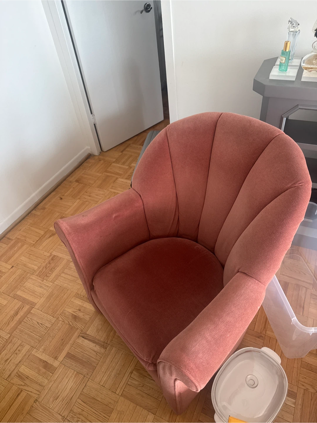 Pink Upholstered Accent Chair - photo 2