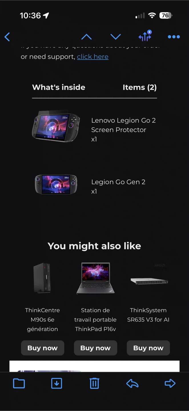 Lenovo Legion Go 2  and Screen Protector (Factory Sealed)