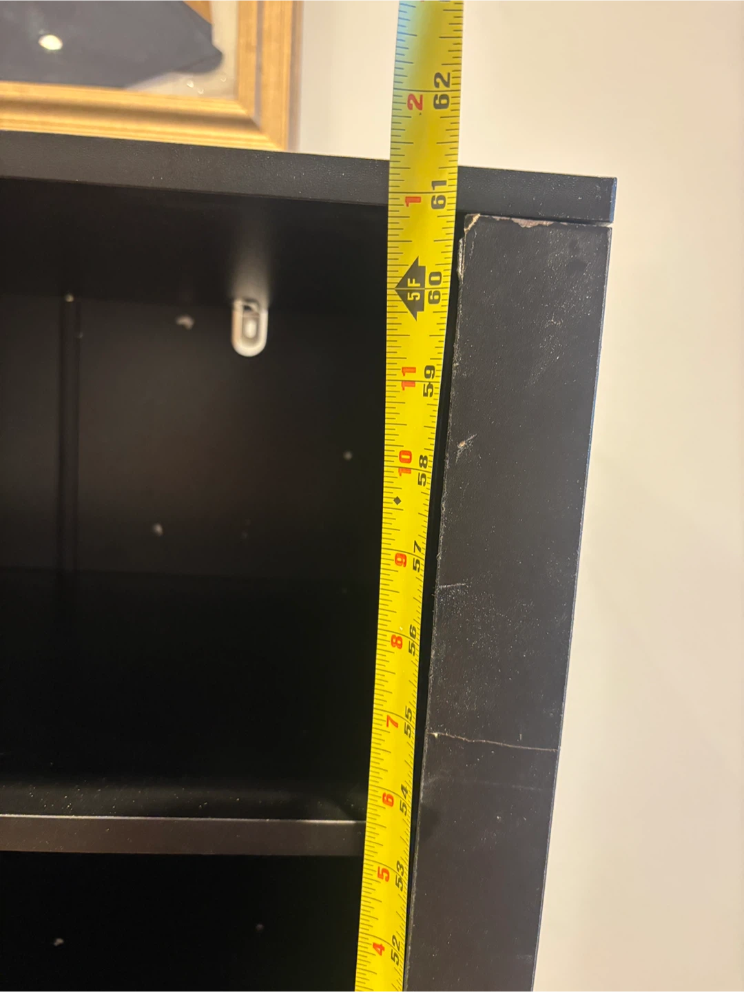 Black Tall Bookshelf with 1 Drawer- AS IS - photo 5