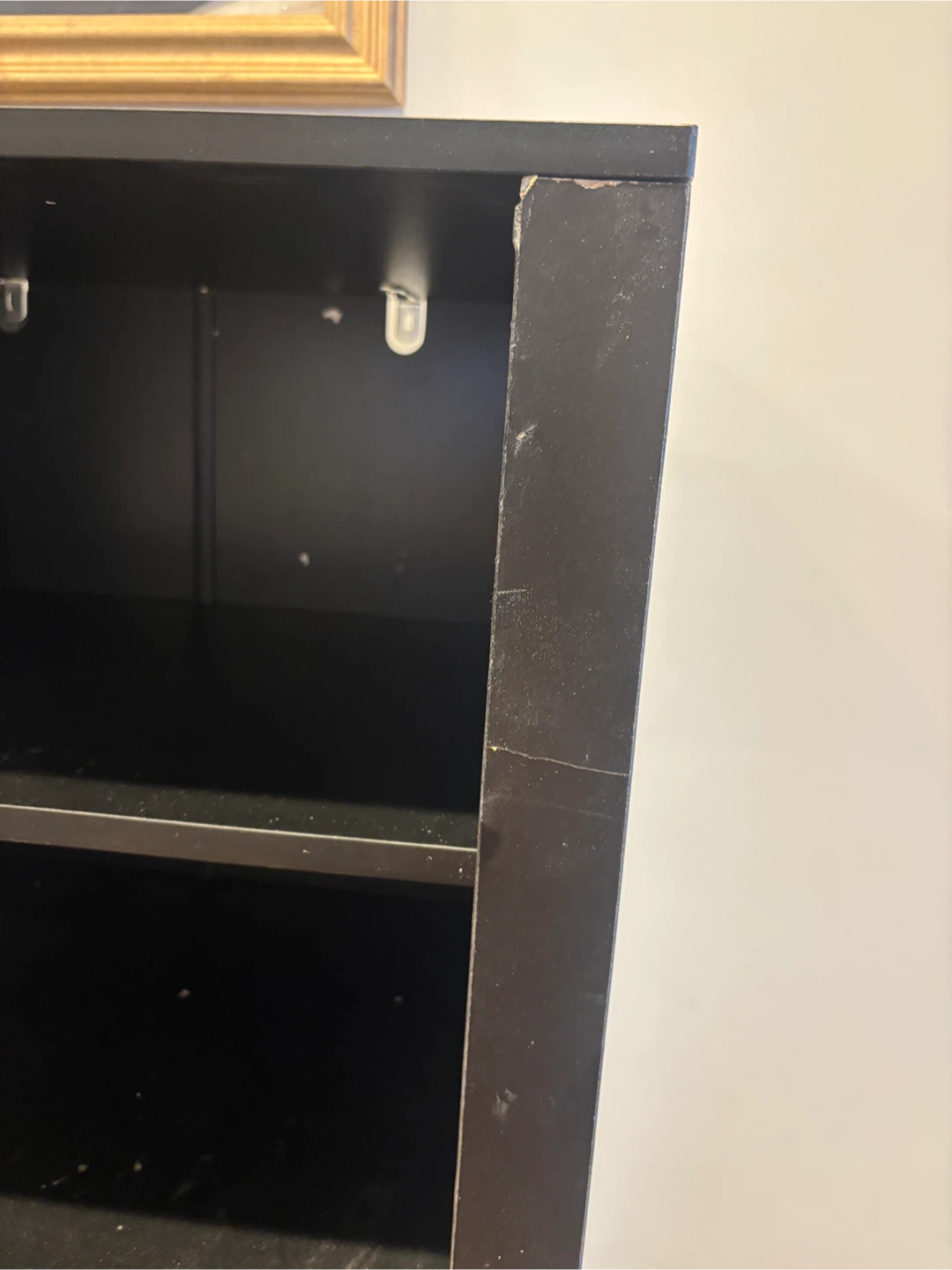 Black Tall Bookshelf with 1 Drawer- AS IS - photo 4