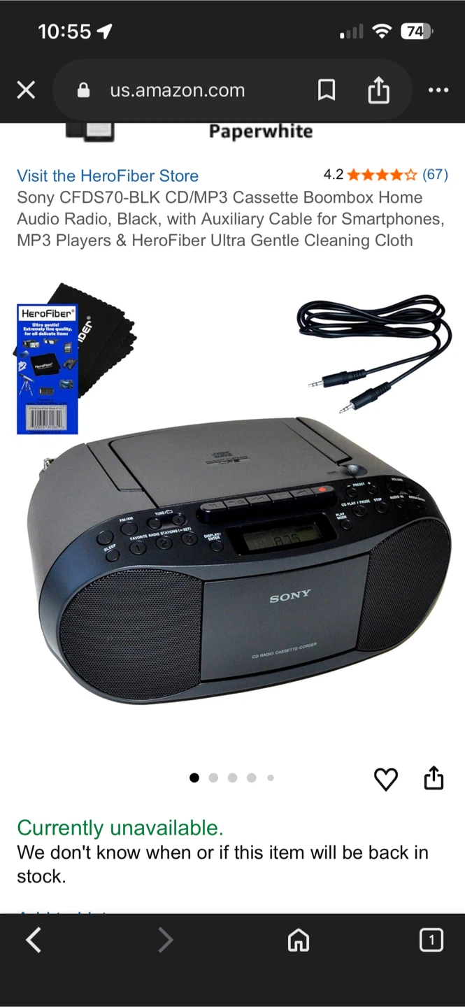 Sony CFD-S70 CD Radio Cassette Recorder - photo 5