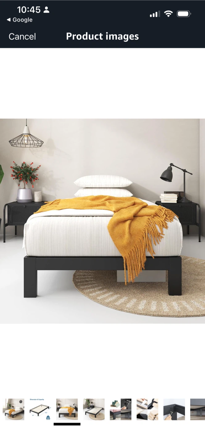 New Black Metal Twin Bed Frame - photo 2
