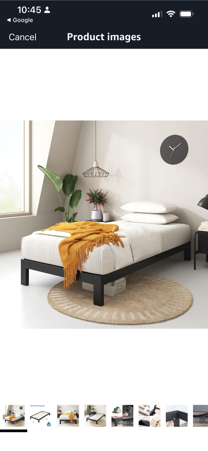 New Black Metal Twin Bed Frame - photo 3