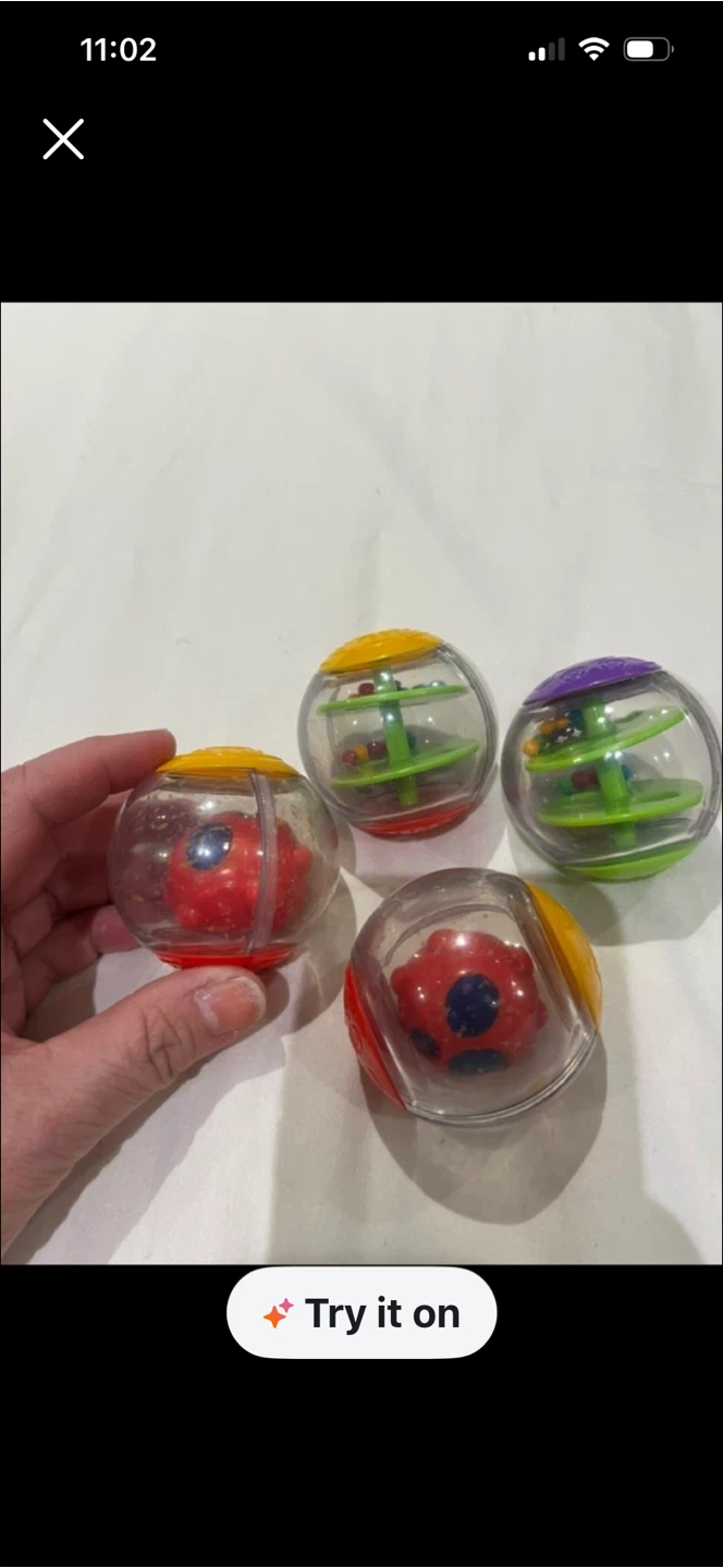 Set of 4 Baby Rattles/Balls