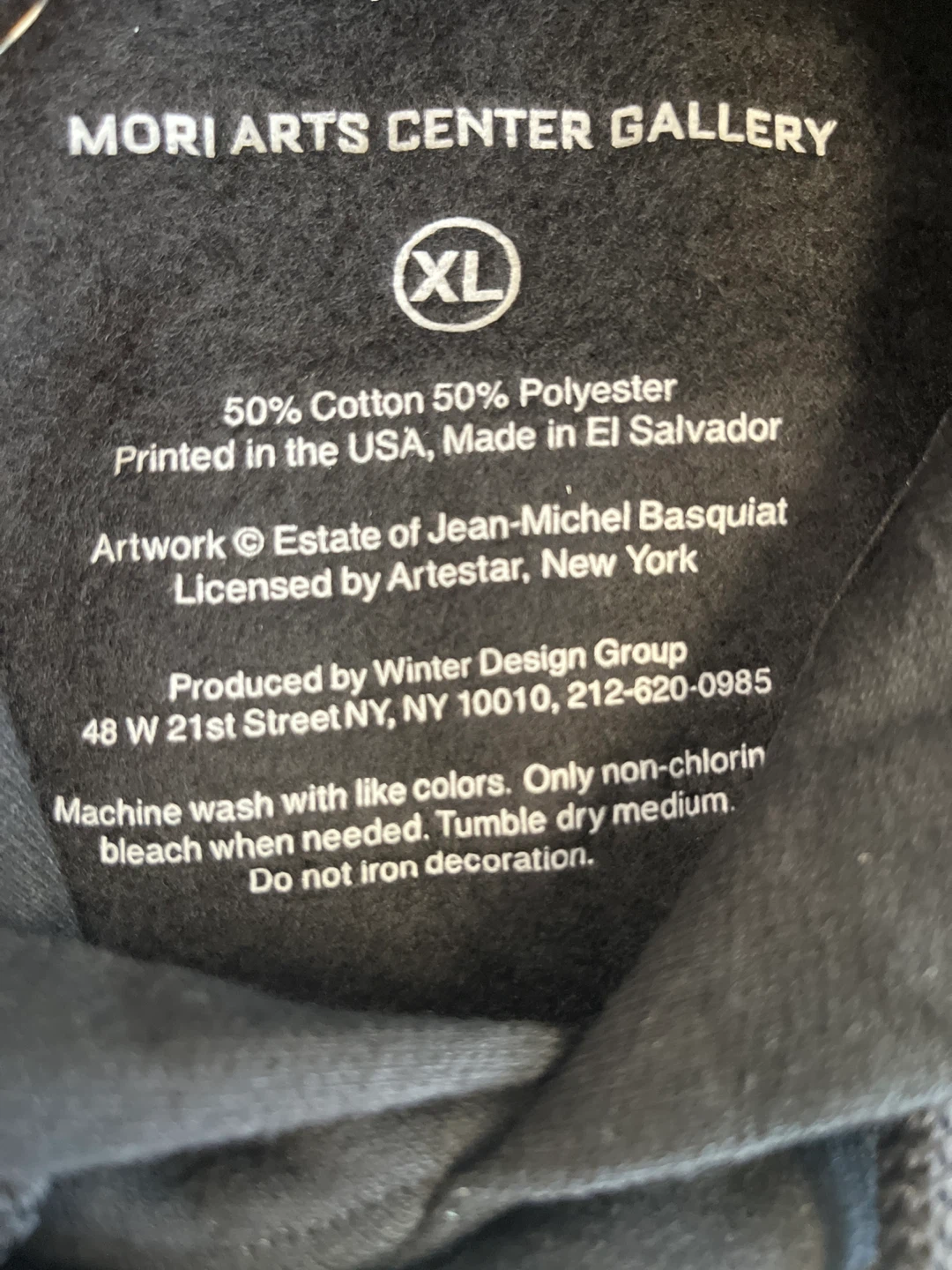 Jean-Michel Basquiat Exhibition Black Hoodie XL - photo 4