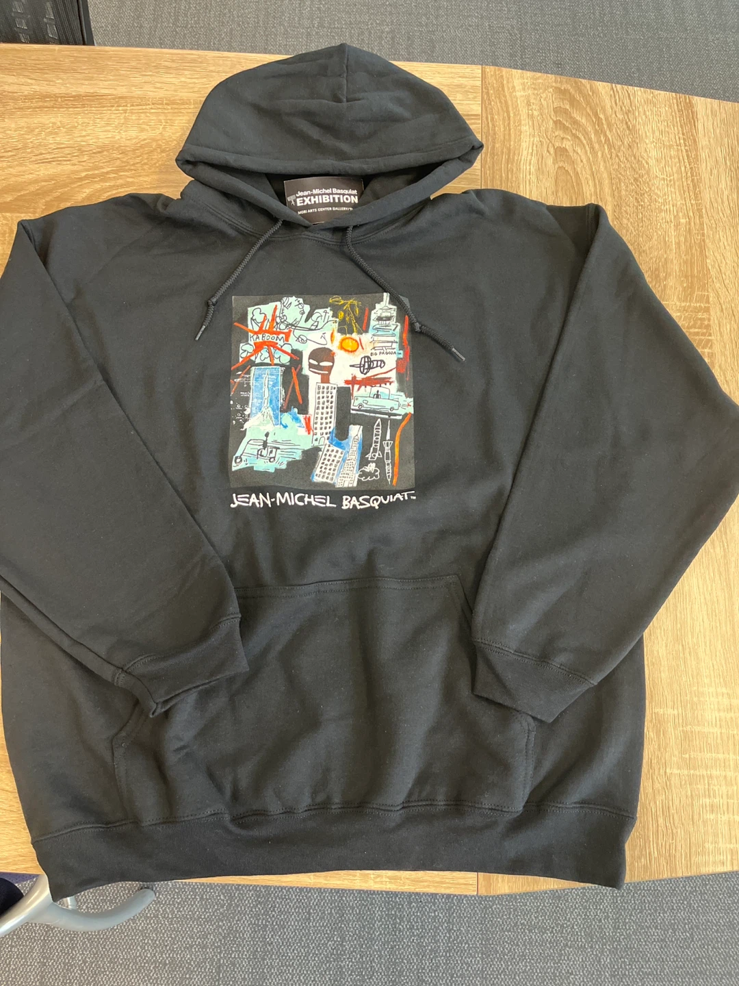 Jean-Michel Basquiat Exhibition Black Hoodie XL