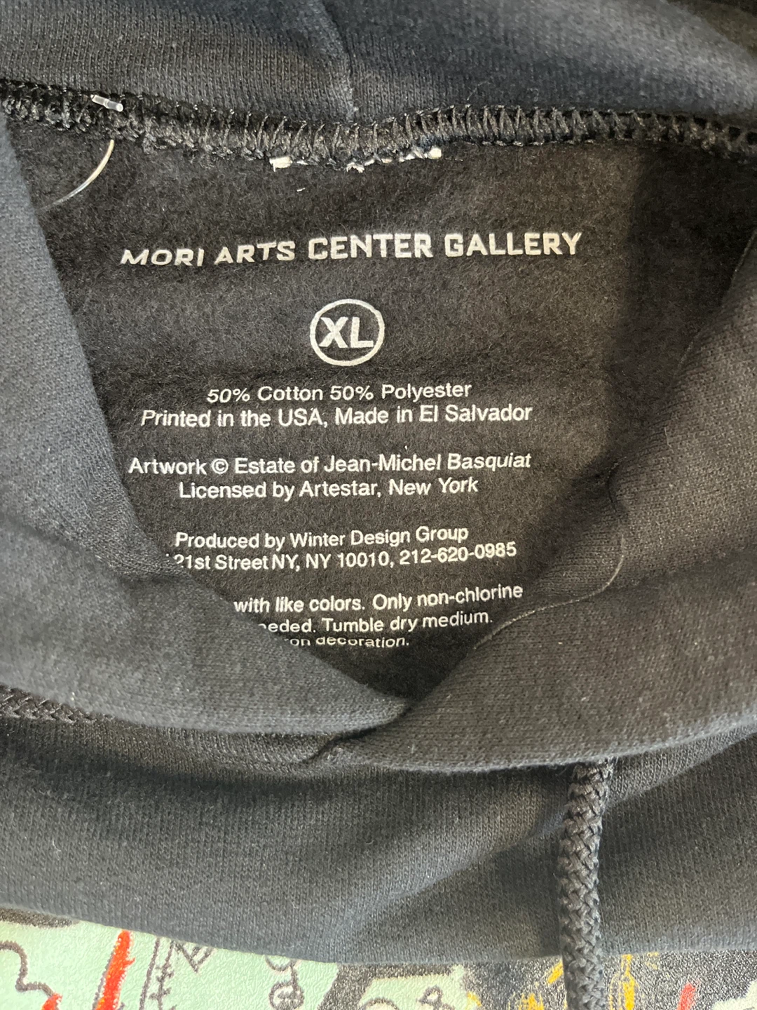 Jean-Michel Basquiat Exhibition Black Hoodie XL - photo 3