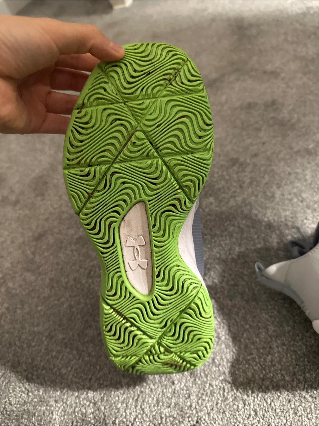 Under Armour Curry Grey/Lime Basketball Shoes - photo 5