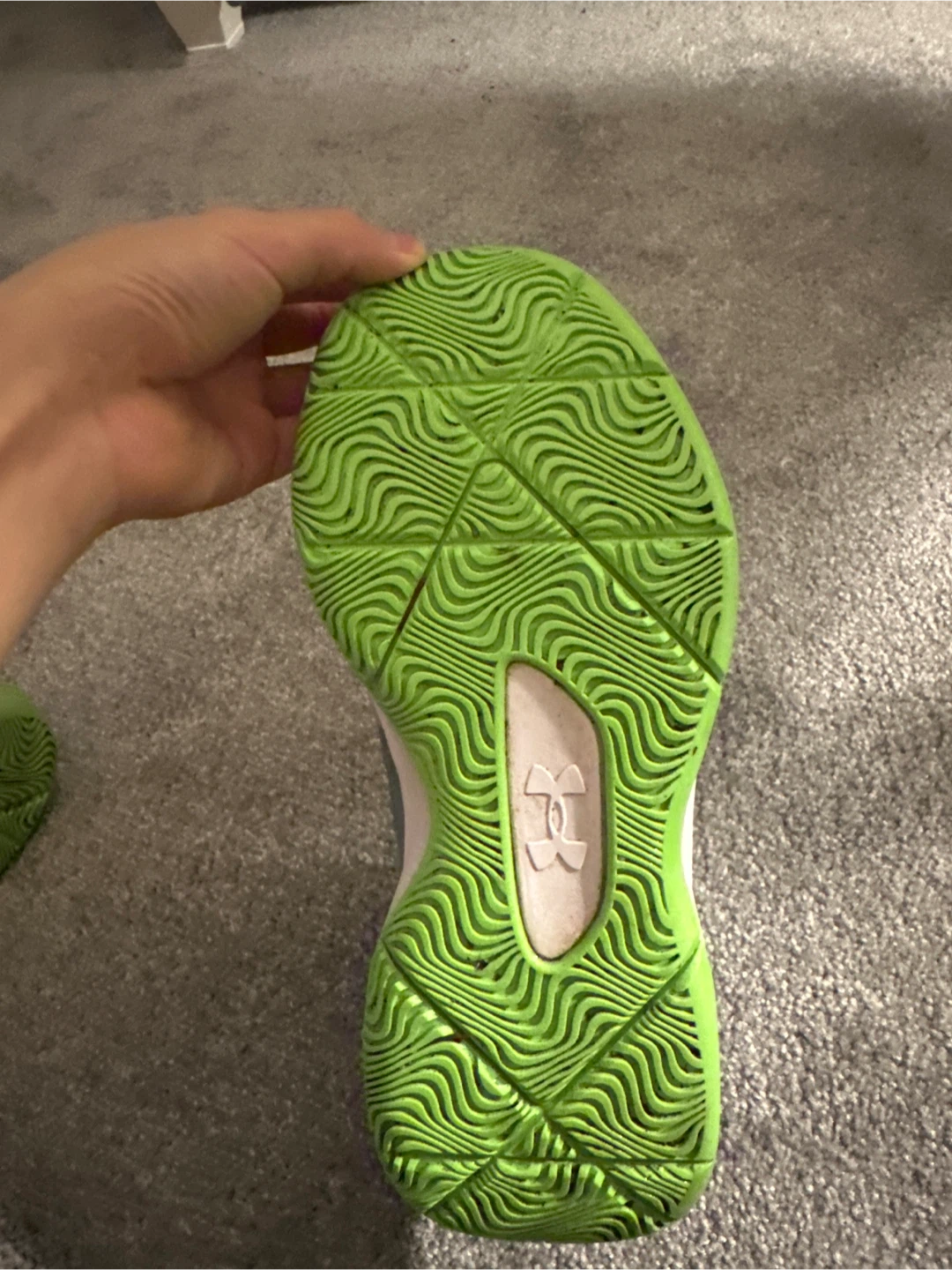 Under Armour Curry Grey/Lime Basketball Shoes - photo 4