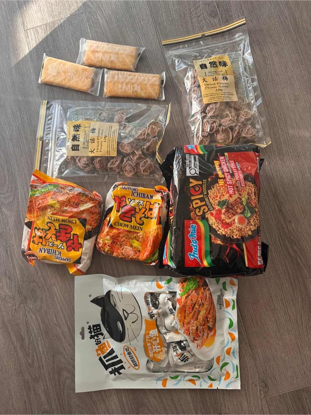Assorted Asian Snacks & Instant Noodles