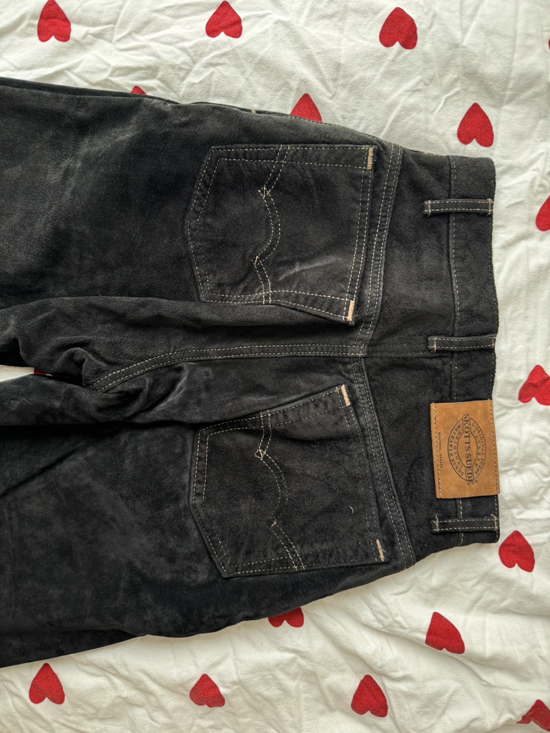 Black Suede Jeans Size 26 - photo 3