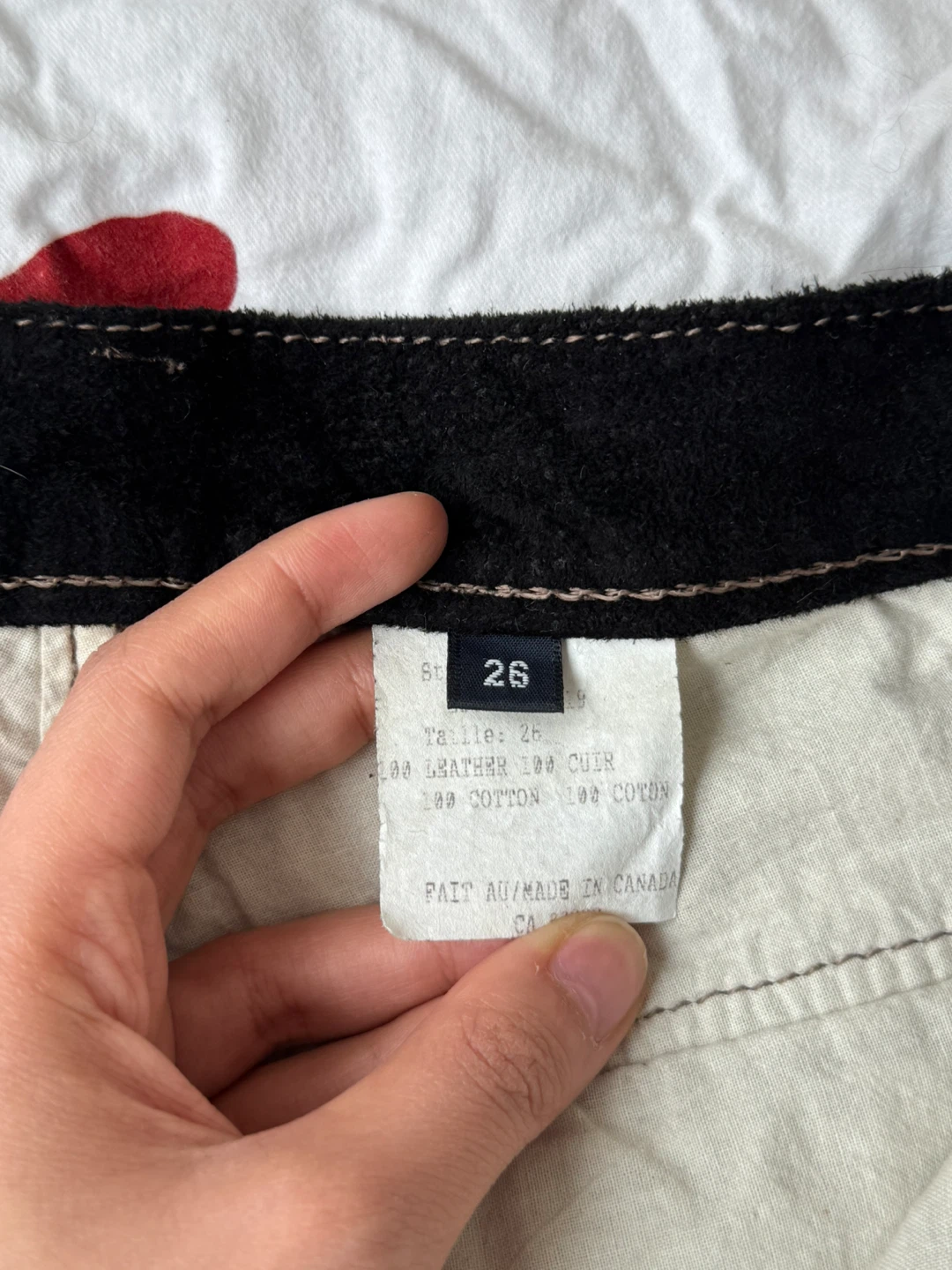 Black Suede Jeans Size 26 - photo 4