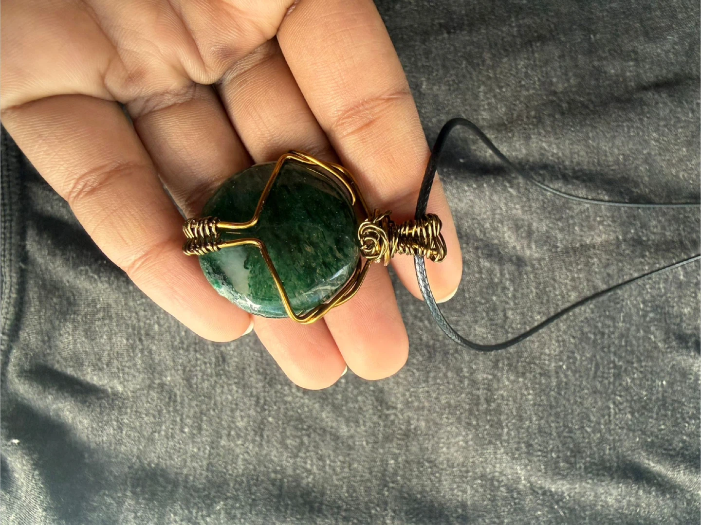 Handmade Wire Wrapped Pendant Necklace