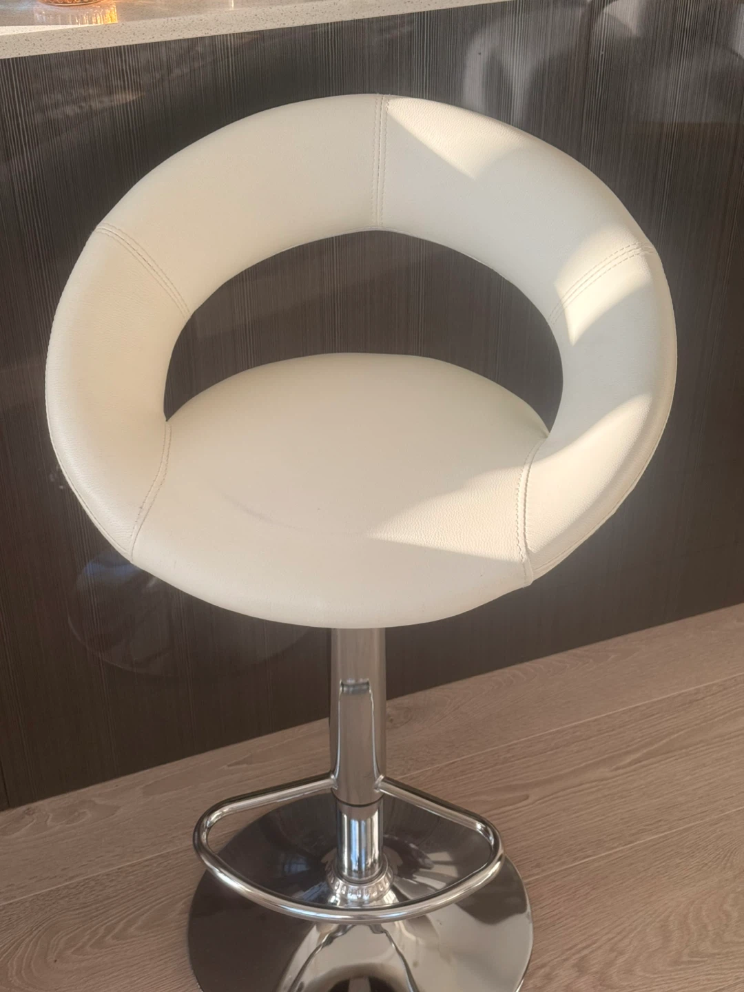White Adjustable Bar Stools - photo 2