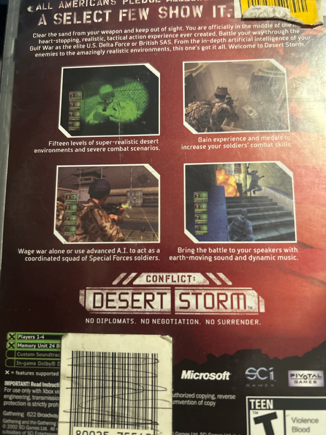 Conflict: Desert Storm Xbox Platinum Hits - photo 2