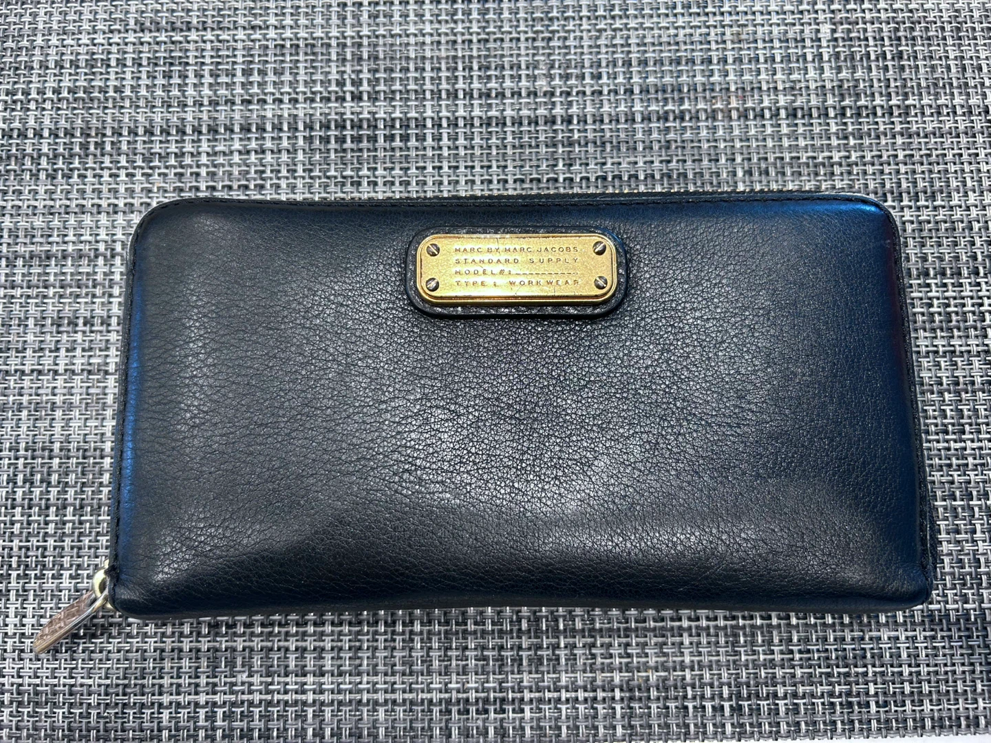 Marc by Marc Jacobs Black Leather Zip Around Wallet