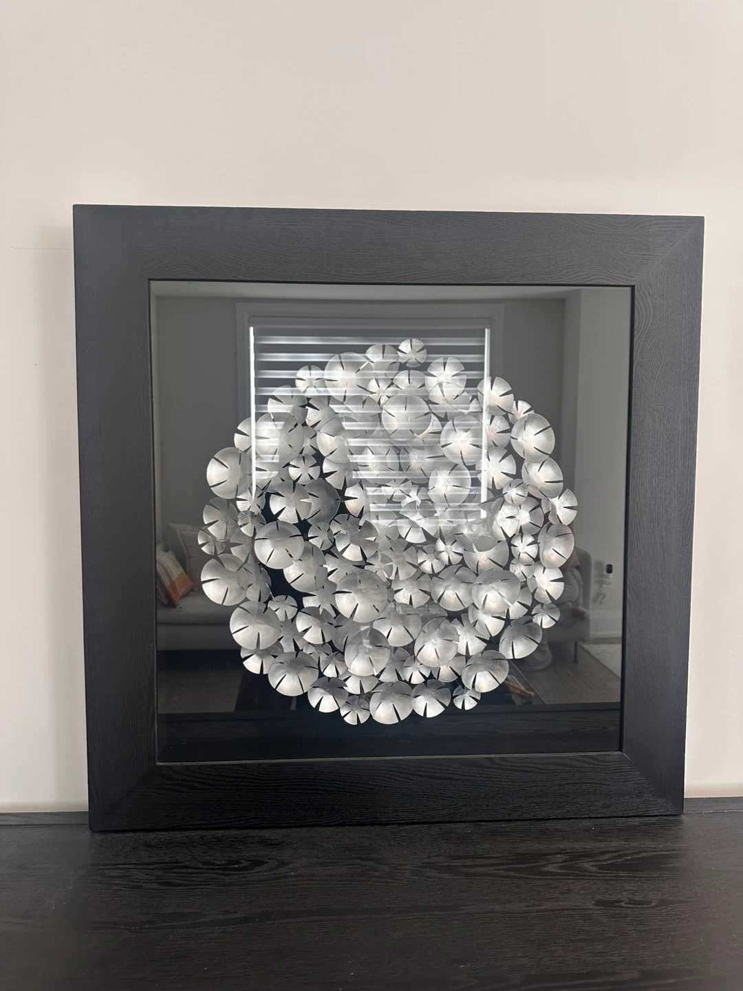 Restoration Hardware Framed Wall Art with Floral Design